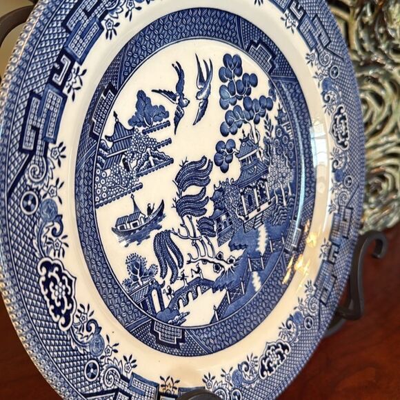 Churchill England Blue Willow Dishwasher & Microwave Safe - Vtg./Great Condition - Picture 5 of 9